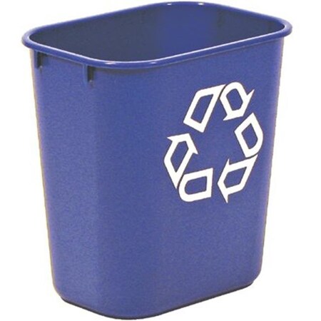Rubbermaid Commercial Rubbermaid Commercial 640-2955-73-BLUE Deskside Recycling Container W-Recycle Symbol 640-2955-73-BLUE